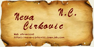 Neva Ćirković vizit kartica